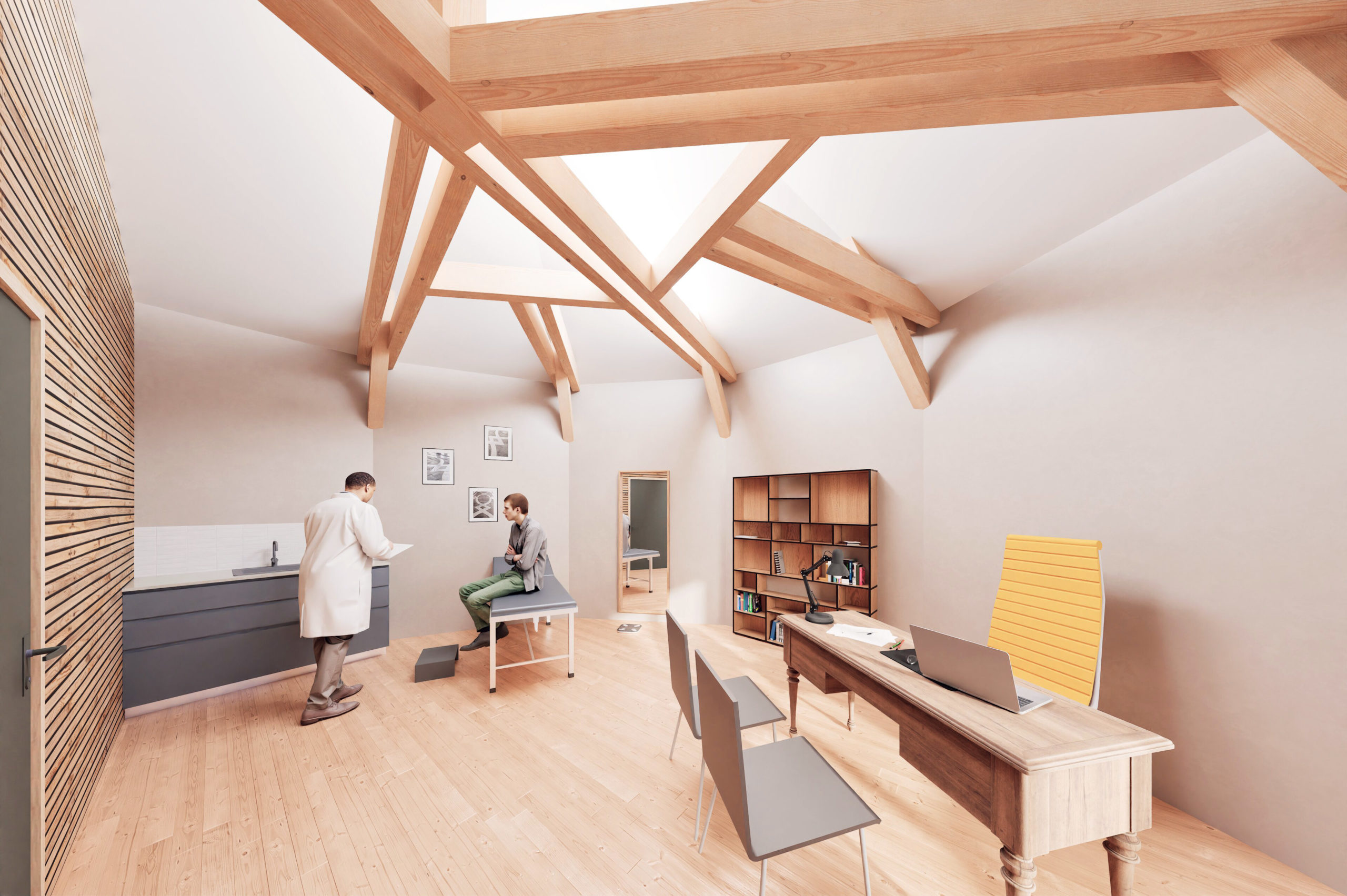 La maison Tori est un projet d'étude d'une maison éco-conçue. Elle est construite en bois et en matériaux bio sourcés. Conception Robin DENIS Architecte.